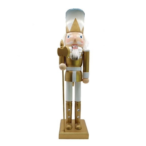 Christmas Nutcracker the Axeman. Wizardi Classic Wooden Festive Decoration F07M14-45-N01315D