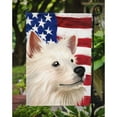 thumbnail image 3 of Indian Spitz Dog American Flag Garden Flag, 3 of 3
