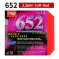 thumbnail image 1 of DHS 651 652 Table de Tennis en Caoutchouc avec Attaque Rapide Éponge Courte Approuvée ITTF 652 Rouge 1 Pcs, 1 of 6