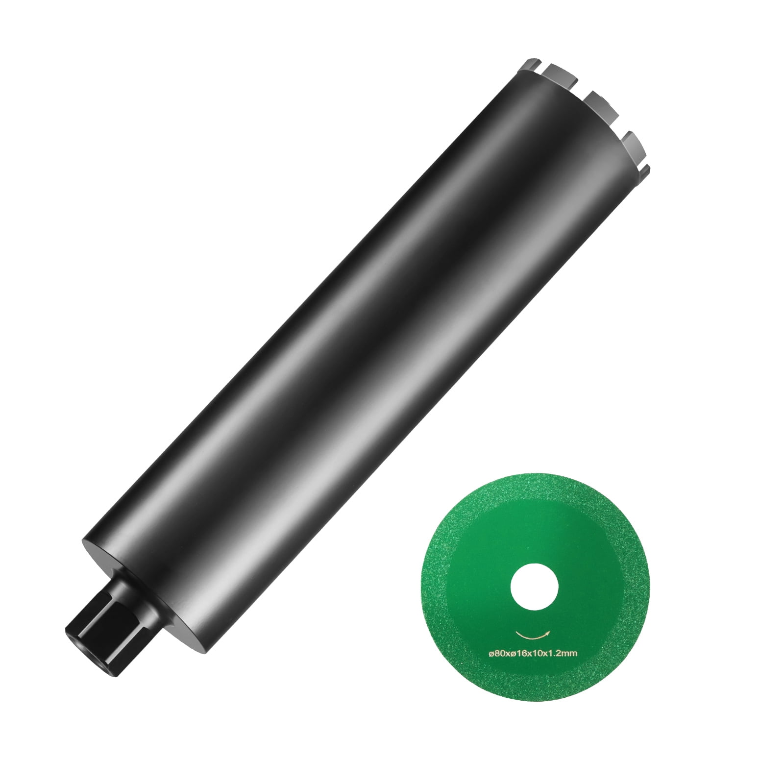 KFFKFF Diamond Core Drill Bit, 4.25" Diamond Wet Core Drilling Bits, 14" Penetration Depth Concrete Core Drilling Bit with Saw Edge, 1-1/4"-7 Inner Thread, Laser Fused, Diamond Wet Boring Bit