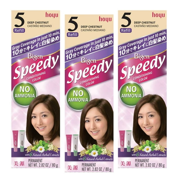 Bigen Speedy Conditioning Color Refill: 5 Deep Chestnut - 3 Pack