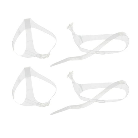 

2 Pairs Transparent Detachable Shoe Straps Elasticated Anti-loose High Heels Shoe Strings Ankle Shoelace Replacement Accessories