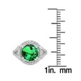 thumbnail image 3 of Sterling Silver with Emerald and White Topaz Halo Ring, 3 of 3
