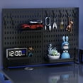 thumbnail image 3 of Pegboard,ENJOYWOOD 23.5 x 16.5 inch Plastic Peg Board Set,Freestanding Desktop Toolboard With Hooks and Shelfs for Office Home Gaming Room Storage Organizer,Black, 3 of 6