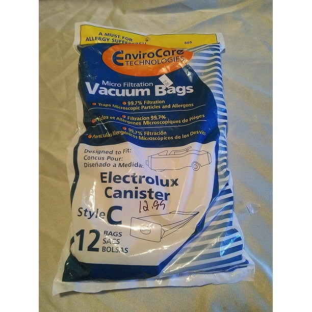 Vacuum Bags for Electrolux Canister Style C Generic (Bag of 12