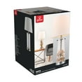 thumbnail image 7 of Globe Electric 20" Fillable Clear Glass White Linen Shade Table Lamp, 7 of 7