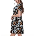 thumbnail image 2 of Balery Colorful Screws Vestidos sueltos de manga corta para mujer, vestidos de verano 2025, vestidos casuales de corte A con vuelo., 2 of 6