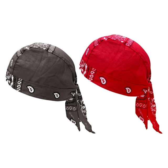Gorro pirata para ciclismo, bandana, algodón transpirable y absorbente. Rojo marrón