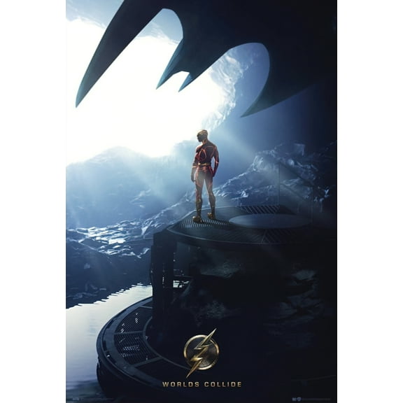 The Flash - Movie Poster (Worlds Collide - Batcave / Light Rays) (Size 24 x 36")