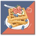 thumbnail image 1 of Cuadro Canvas Listo Para Colgar Pixtreats Tipo Galería Waffles Bicolor 100X100 cm, 1 of 4