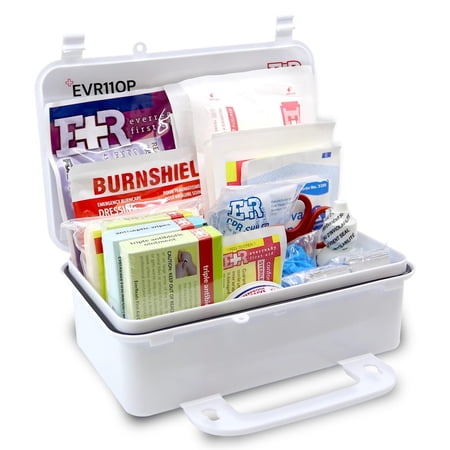 Ever Ready First Aid 10 Person First Aid Kit with Plastic Case, Type III, Ansi A, OSHA Compliant
