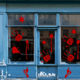 thumbnail image 1 of Rush Halloween Window Stickers,Halloween Bloody Wall Decals,Handprint Footprint Window Stickers,Screaming Halloween Decoration S432, 1 of 5
