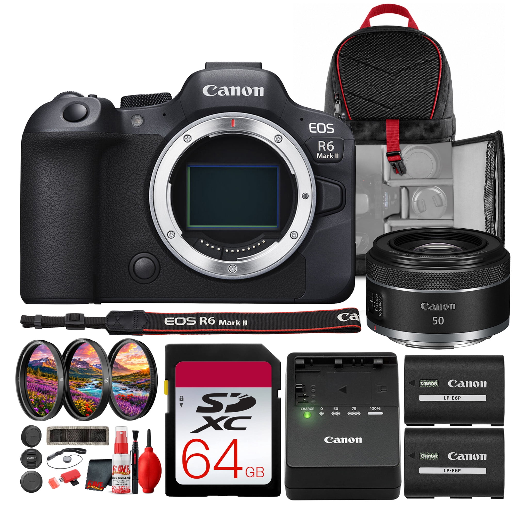 Canon EOS R6 Mark II Full Frame Mirrorless Camera Bundle with RF