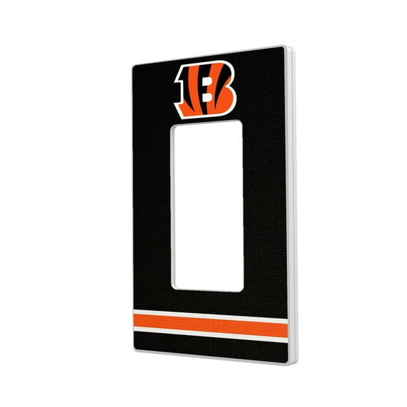 Cincinnati Bengals Stripe Single Rocker Light Switch Plate