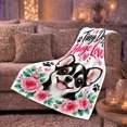 thumbnail image 6 of Chihuahua Dog Lover Art Pink Hearts Roses, Playful Pet Portrait Pattern, Warm Flannel Blanket for Living Room and Bedroom, Dog Moms decorative theme Gift, Pet Lover Home Decor, 6 of 9