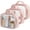 LA- Pink, variant on SUCS Clear Makeup Bag Waterproof Quart Size Bag, Travel Makeup Cosmetic Bag for Women, Carry on Airport Airline Compliant Bag, 3 Pack