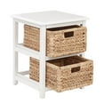 thumbnail image 2 of Seabrook Two-Tier Storage Unit Engineered Wood  White Finish and Natural Baskets, 2 of 5