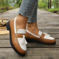 thumbnail image 6 of Purcolt Womens Color Block Loafers Dressy Casual Fringe Round Toe Slip On Boat Shoes Comfort Thick Soft Sole Flats Shoes for Business Work Office, 6 of 9