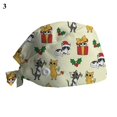 thumbnail image 1 of Gorro de enfermera de algodón con estampado de dibujos animados para hombres y mujeres, gorro de dentista absorbente del sudor, gorros de cuidado de salón de belleza, regalos de navidad, 1 of 4