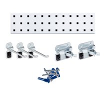 Triton Products® LOCBOARD LBS18T-WHT Pegboard Strip,White,Square,4-1/2"H