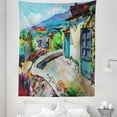thumbnail image 1 of Fine Art Tapestry, Idyllic Summer View of a Cottage House on Mountains Rural Tranquil French Scenery, Fabric Wall Hanging Decor for Bedroom Living Room Dorm, 5 Sizes, Multicolor, by Ambesonne, 1 of 1