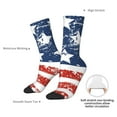 thumbnail image 4 of Xecao USA Colors Stripes1 Pattern Sport Socks for Women and Men Crew Socks Sporty Calf Socks Casual Socks, 4 of 6