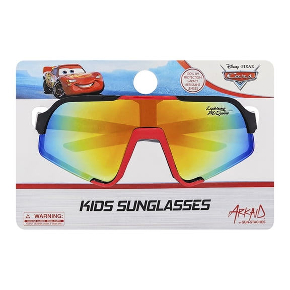 Lightning McQueen Thin Frame Oversized Sports Wrap Sunglasses