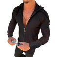 thumbnail image 1 of Sweat à Capuche Zippé à Manches Longues Ajusté pour Hommes Jogger Sport Course, 1 of 1