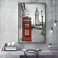 thumbnail image 3 of wall26 Framed Canvas Wall Art for Living Room, Bedroom Red Telephone Booth on a Street Canvas Prints for Home Decoration Ready to Hang - 16x24 inches, 3 of 4