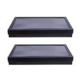 thumbnail image 1 of 2PCS 100 Slots Ring Storage Display Box Tray Jewelry Organizer Holder Show Case with Lid, 1 of 7