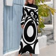 thumbnail image 3 of Retro Black White Circles Pop Art Long Dress chic and elegant evening dress Female dress, 3 of 4