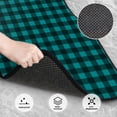 thumbnail image 3 of Balery Teal On Black Plaid Juego de 4 Alfombrillas para Auto, Revestimientos de Caucho Resistente, Diseño Antideslizante, 3 of 7