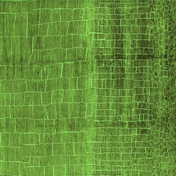 Ahgly Company Indoor Square Solid Green Modern Area Rugs, 8' Square