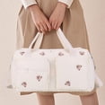 thumbnail image 5 of Quilted Baby Diaper Bag Large Cute Duffle Bag For Women (Bear), 5 of 17