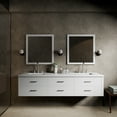 thumbnail image 2 of Castor 80 in W White Double Bath Vanity, White Quartz Top, and Faucet Set, 2 of 10