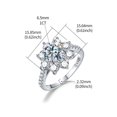 thumbnail image 3 of A Moissanite Rhinestone Engagement Wedding Band Eternity Ring Promise Ring Anniversary Ring s925 Sterling Silver Rings Luxury Jewelry Gifts For Women, 3 of 4