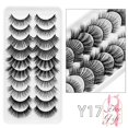 thumbnail image 1 of Pestañas postizas 5/10/20 pares 3D Faux Mink Lashes Soft Soft Wispy extensión de pestañas naturales mujeres maquillaje reutilizable al por mayor hola suerte  unisex, 1 of 2