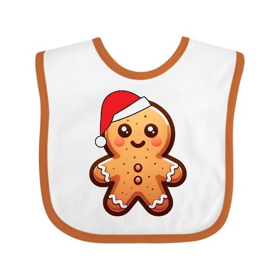 Inktastic Gingerbread Man First Christmas Boys or Girls Baby Bib