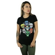 ShirtBANC Brand Colorful Sugar Skull Womens Shirt Rockabilly Day of the Dead