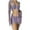 Purple, variant on Ltctricy Women's 2 Piece Club Outfits Casual Crochet Sequin Long Sleeve Crop Top with Mini Skirt Knitted Trendy Sparkly Sets