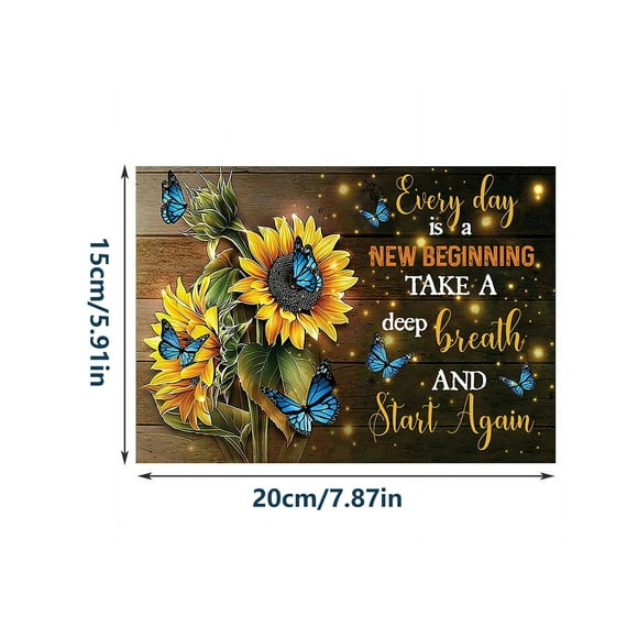 Spring Decoration Canvas Painting Wall Art Poster Literary Sunflower Home Decor Hanging Picture for Living Room Bedroom