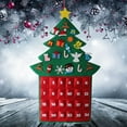 thumbnail image 4 of Calendario de Adviento navideño de fieltro para colgar en el árbol de Navidad, calendario de cuenta regresiva, decoración DIY para festivales para niños (verde oscuro), 4 of 8
