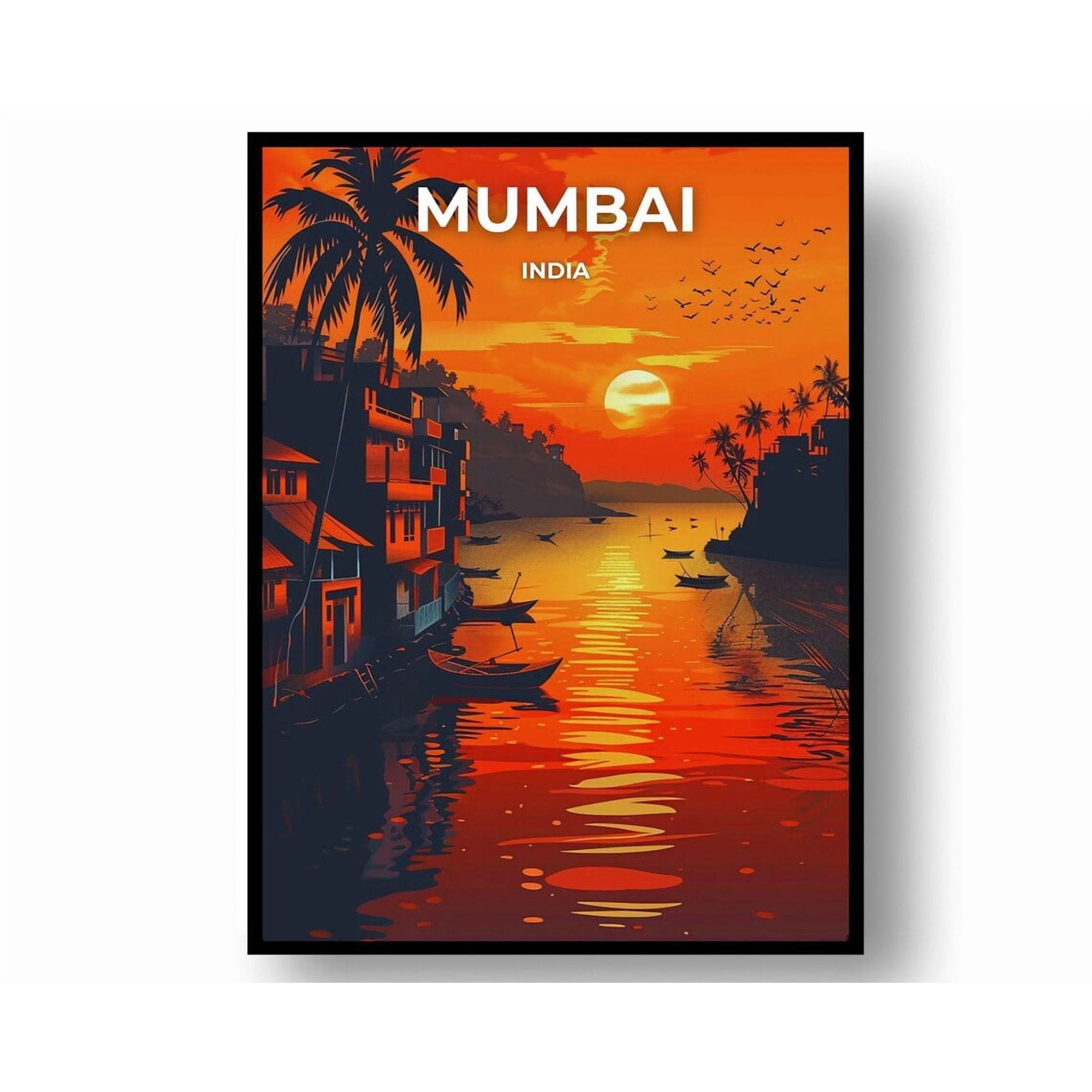 Mumbai Wall Art: Travel Poster Print