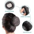 thumbnail image 3 of 4 Pack Elastic , Invisible Hair Net, Bun Cover Elastic Edge Mesh, Women, 3 of 5