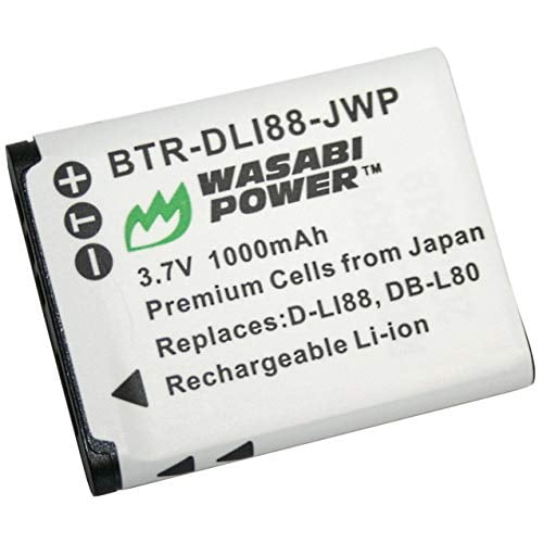Wasabi Power Batterie pour Pentax D-LI88 et Pentax Optio H90, P70, P80, W90, WS80