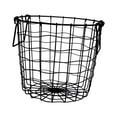 thumbnail image 1 of Cesta de alambre de Metal con asas, contenedores de almacenamiento de utilidad, cesta de lavandería moderna para organizador de libros, ropa sucia, Sunnimix Cesto de la ropa, 1 of 8