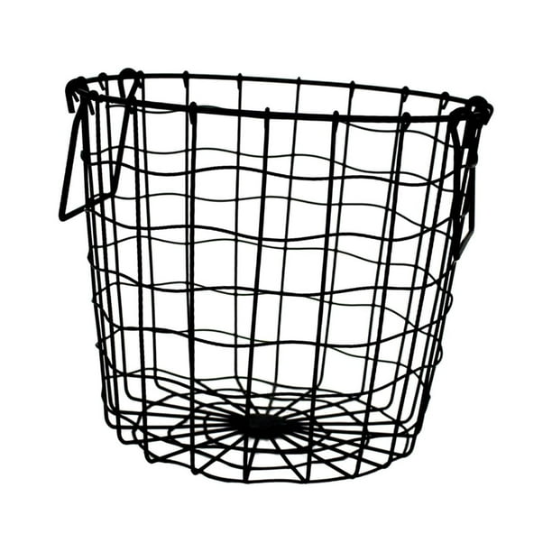 Cesta de alambre con asas, cesto para la colada, práctico cesto para la colada, cesta de almacenamiento para organizador, ropa sucia, armario, dormito