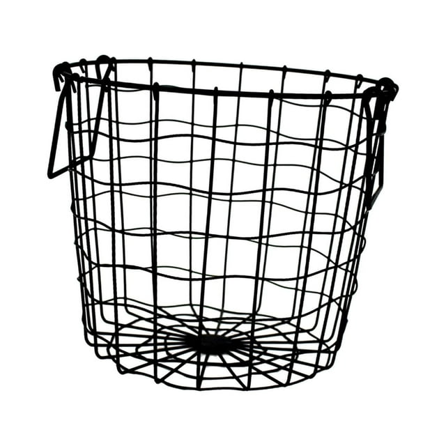 Cesta de alambre de Metal con asas, contenedores de almacenamiento de utilidad, cesta de lavandería moderna para organizador de libros, ropa sucia, Sunnimix Cesto de la ropa