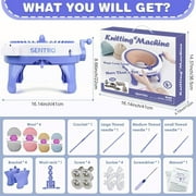 Knitting Machines 48 Needles,Smart Knitting Crochet Machine, Knitting Crochet Machine with Row Counter,Weaving Loom Machine Kit for Adults,DIY Board Rotating Double Knit Kit