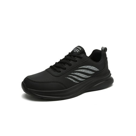 

Woobling Mens Sneakers Sport Athletic Shoes Breathable Running Shoe Outdoor Trainers Lightweight Lace Up Anti Slip Black White-1 9